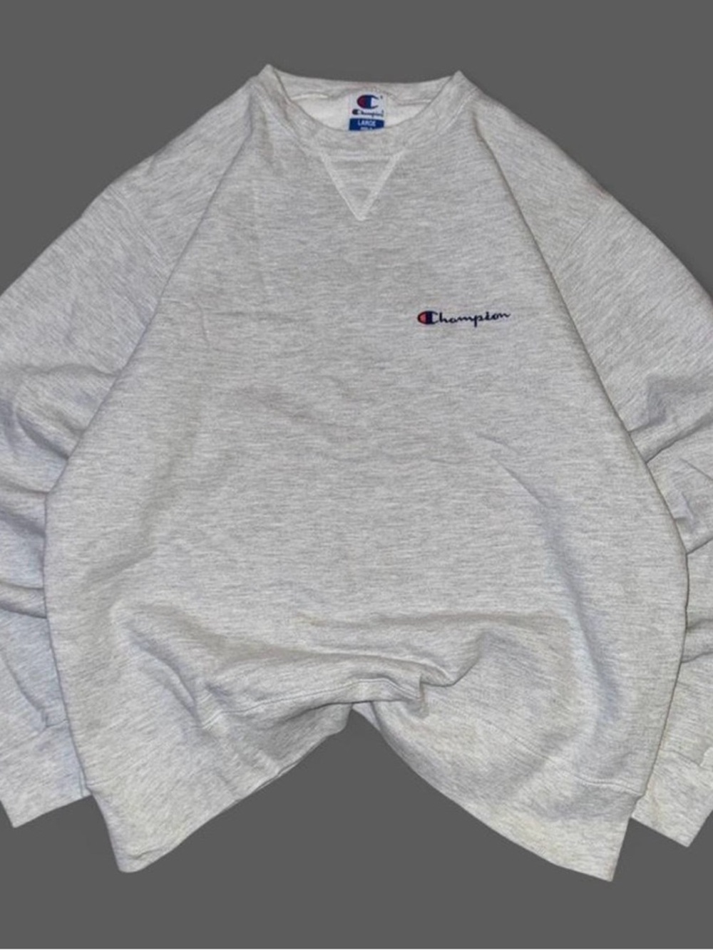Champion Light Gray Crewneck Sweatshirt